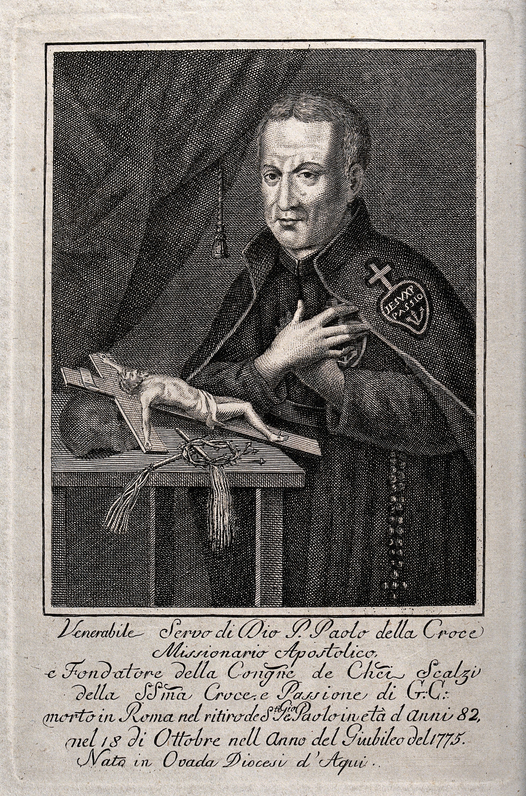 St Paul of the Cross devotional image