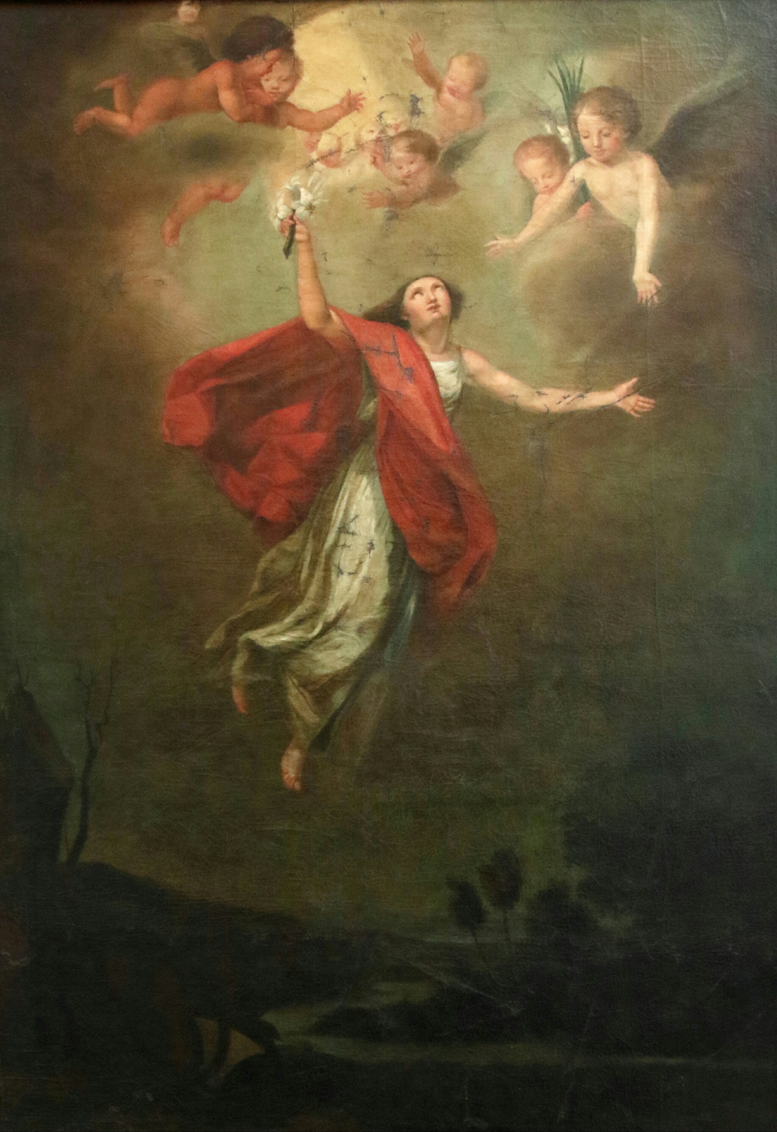 Saint Philomena devotional painting