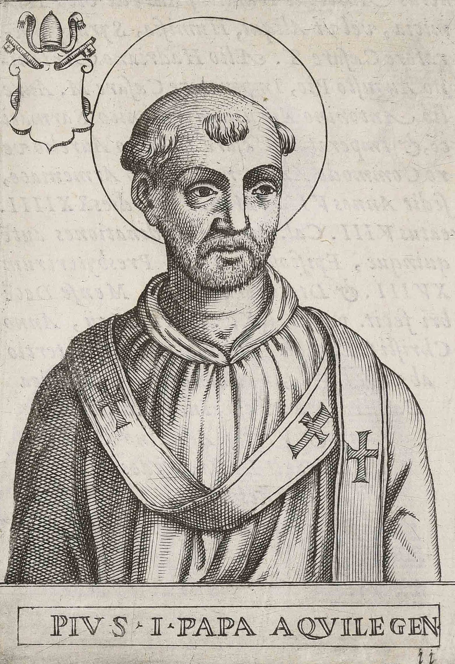 St Pius I devotional image