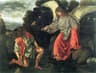 Tobias walking with Saint Raphael the Archangel by Giovanni Girolamo Savoldo