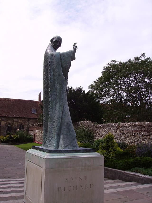 Statue of Saint Richard of Chichester at Chichester Cathedral