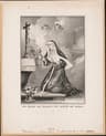 Saint Rita of Cascia devotional lithograph