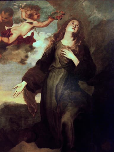 Saint Rosalia crowned by angels by Anthony van Dyck