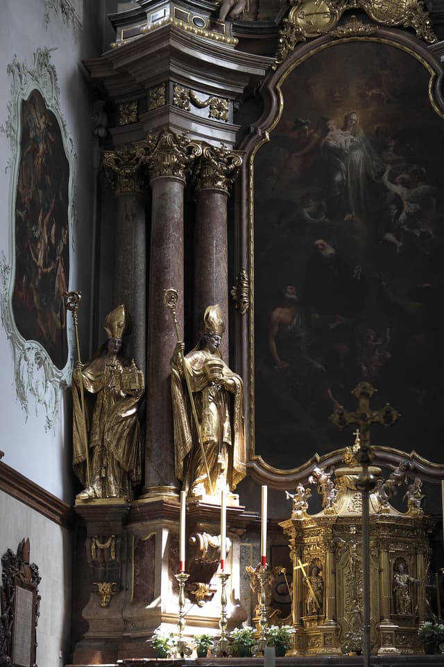 Statue of Saint Rupert in the Church of St. Peter, Salzburg