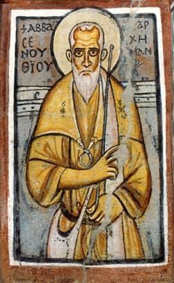 Seventh-century image of Shenoute of Atripe from the Red Monastery