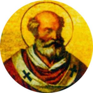 Pope Saint Silverius portrait medallion