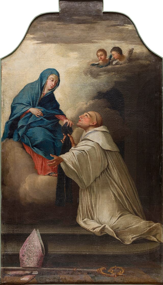 Saint Stephen Harding receiving the scapular by Franciszek Ignacy Molitor