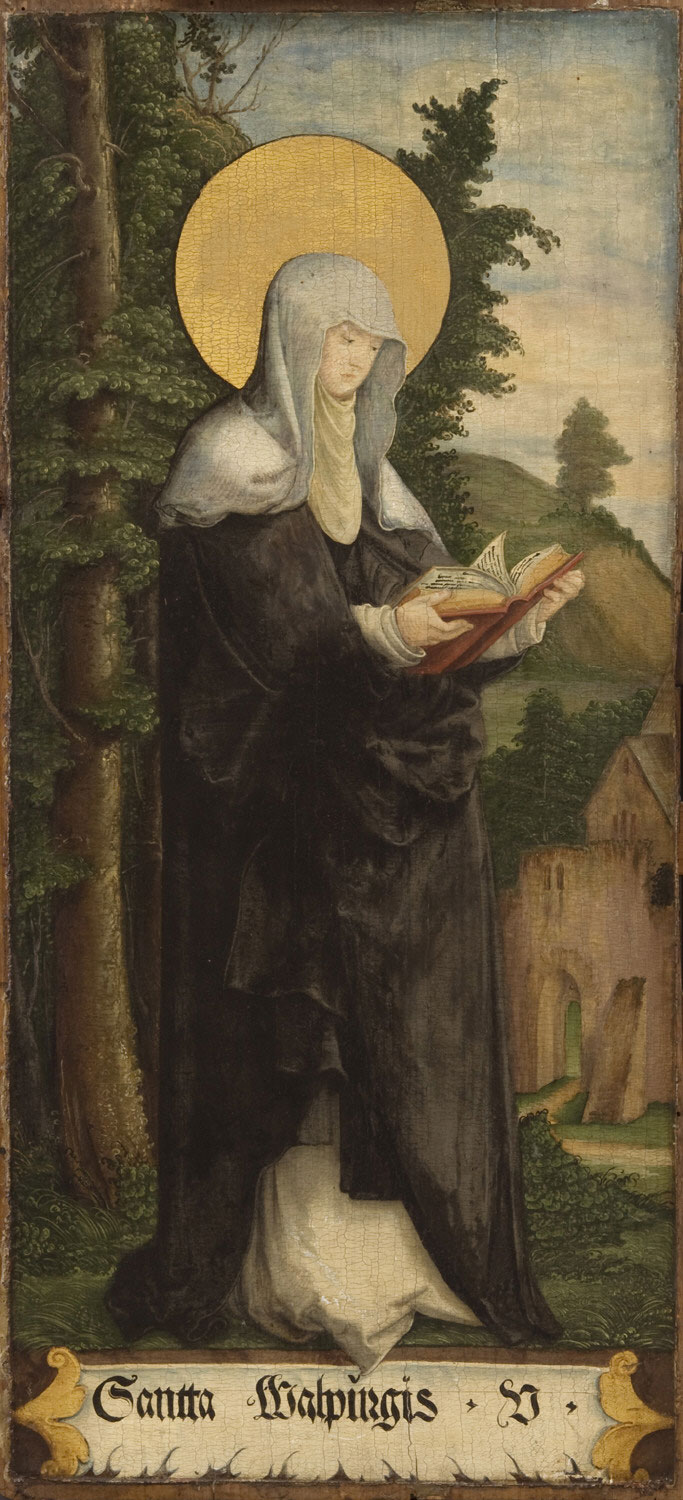 Saint Walburga devotional painting