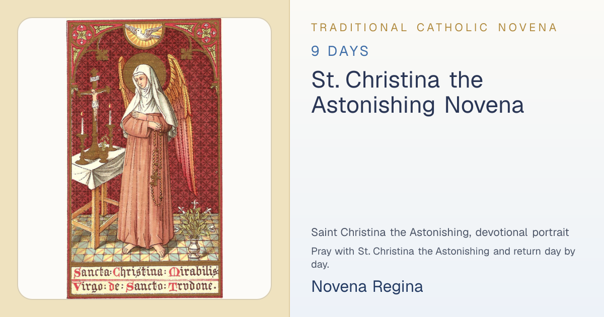 St. Christina the Astonishing Novena | Novena Regina